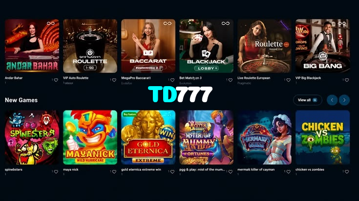 TD777 casino presented on mobile device in Pakistan with slots and live games